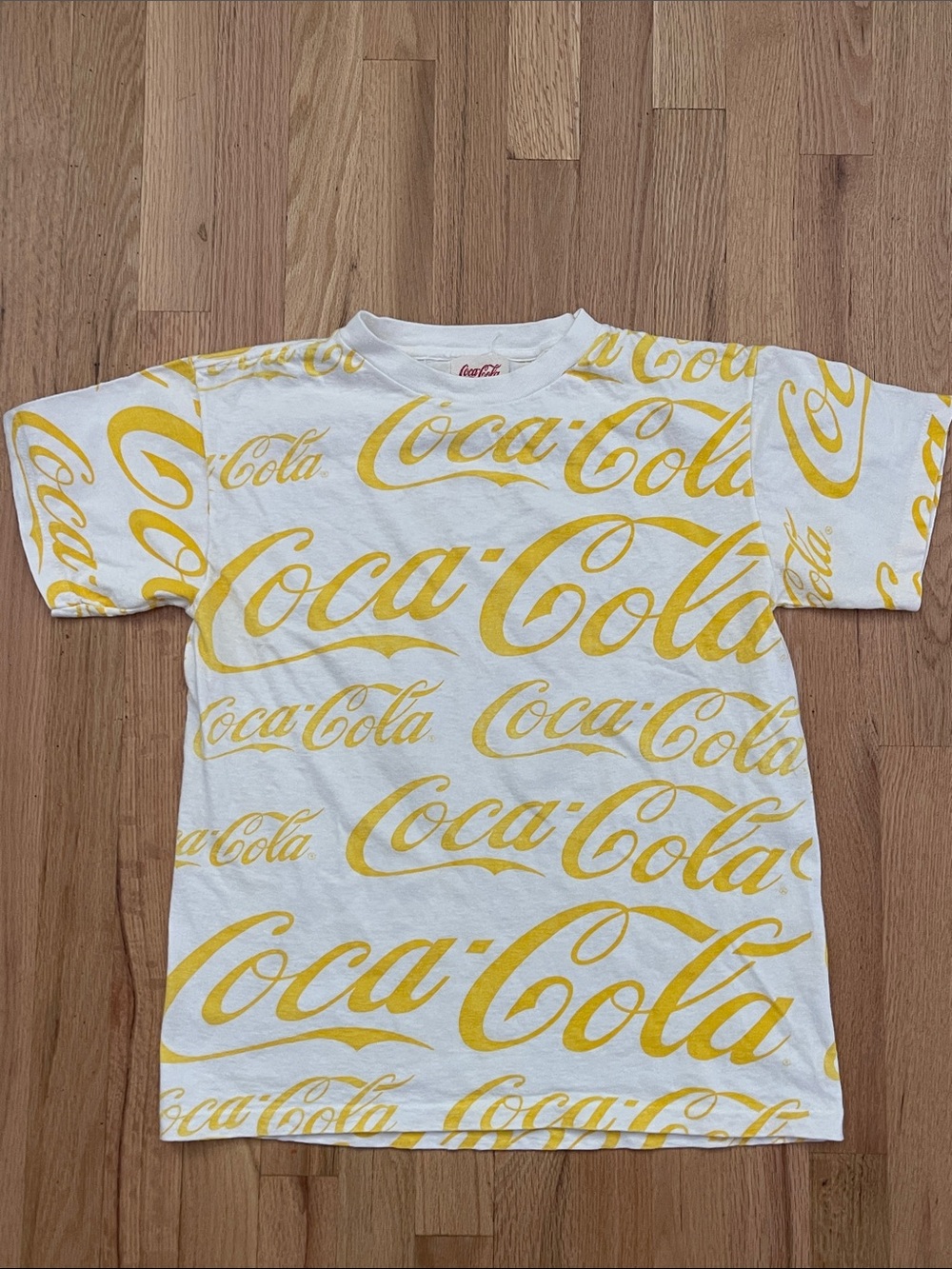 Vintage Coca Cola T-Shirt with Yellow Script- M